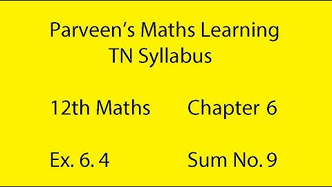12th Maths Ex 6.4 Sum No.9  Chapter 6 Applications of Vector Algebra