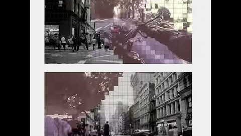 Mix two types of videos in tiles. Draw by openFrameworks