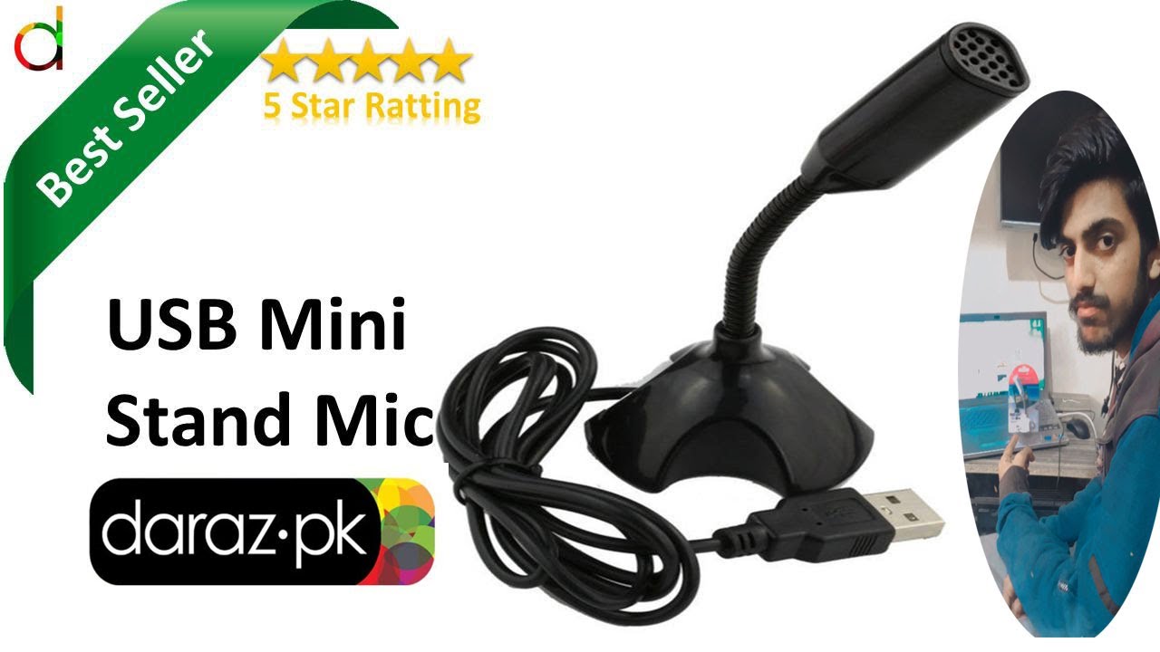 Mini USB Stand Studio Microphone Unboxing & Review Price at [Daraz.pk