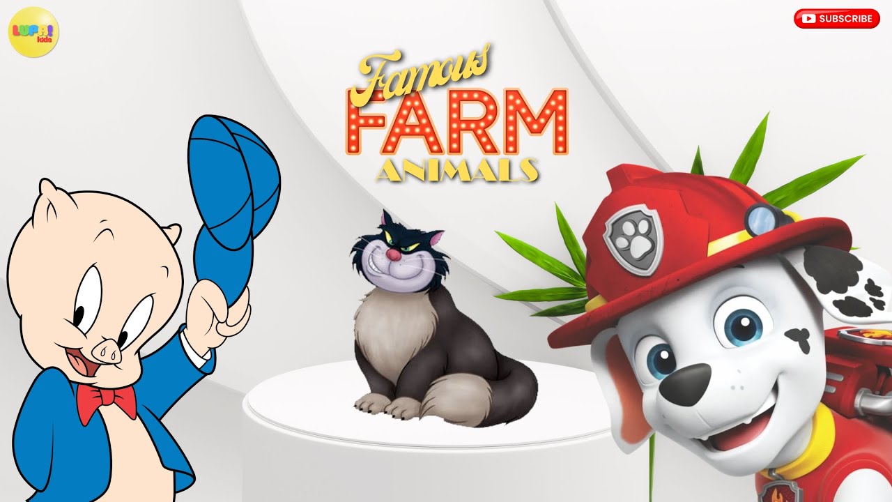 Famous Farm Animals for Kids I Learn Cartoon Animals I Episode 8 - YouTube