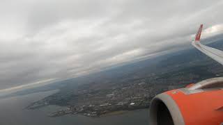 Take off from Edinburgh Airport on EasyJet A320neo