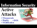 Active Attack and its Types in Network Security
