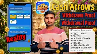Cash arrow game real hai ya fake | cash arrow se paisa kaise widrawal kaise kare | cash arrow paisa