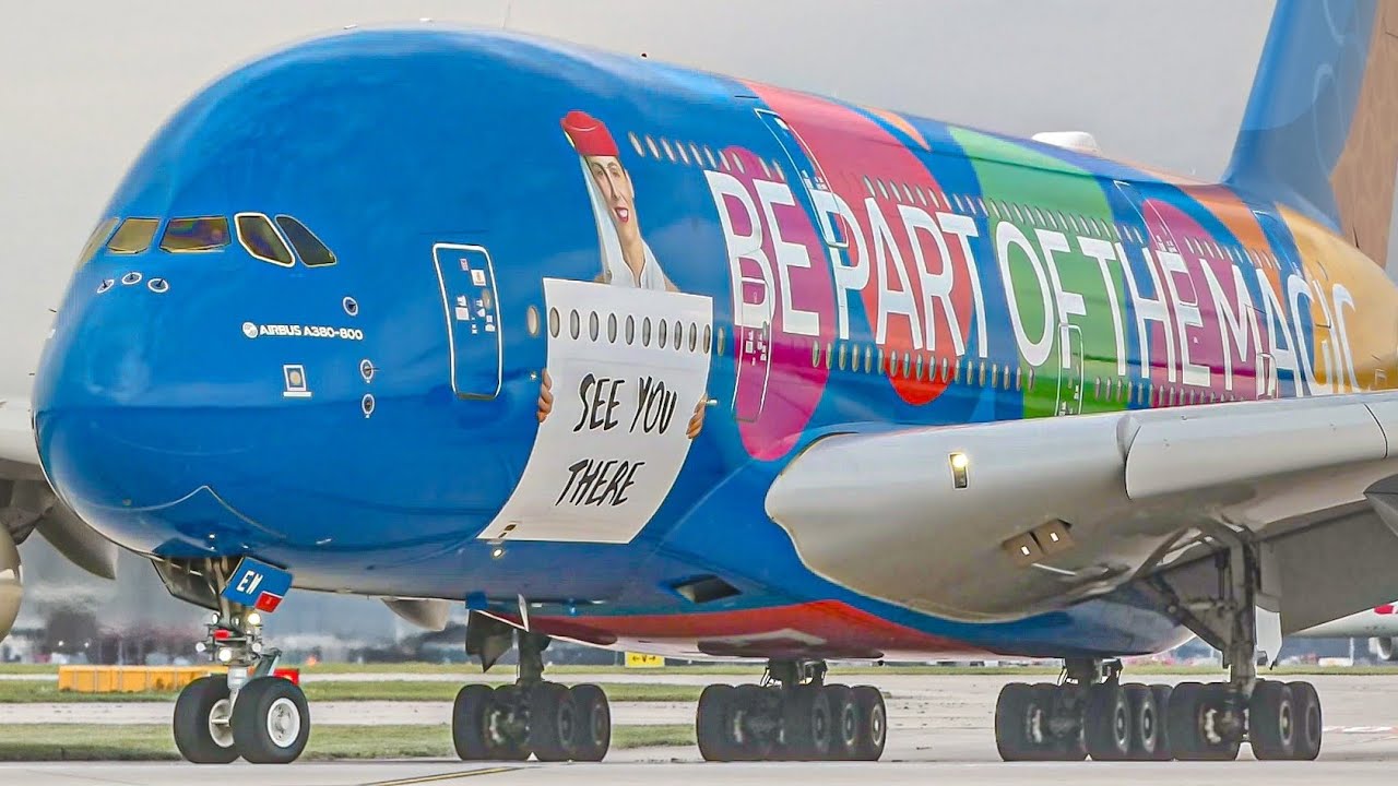 20 Minutes of UP-CLOSE PLANE SPOTTING at MANCHESTER Airport! | (Pilot waves!)