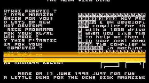 Atari Xl/XE - Atari 8bit Megaview demo
