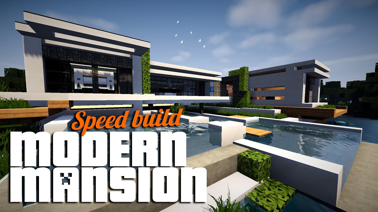 Minecraft Timelapse 1 Minecraft Modern Mansion Youtube