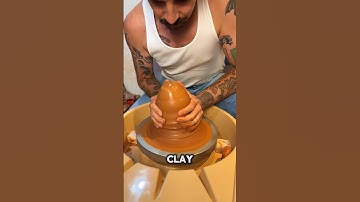 This guy makes clay pots with his own hands