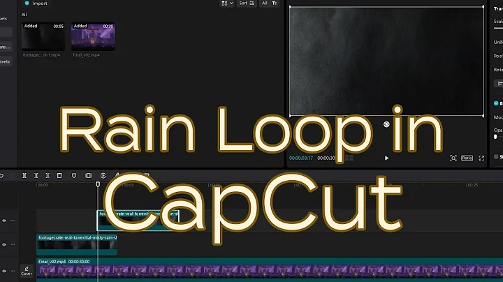 Seamless Rain loop in CapCut | Easy and Fast