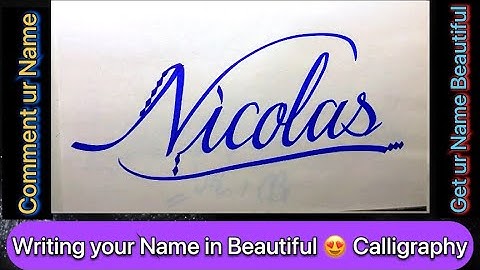 Nicolas Name Signature Calligraphy | How to Draw |  #mybloopers #asmr #shorts #tiktok #nicolas