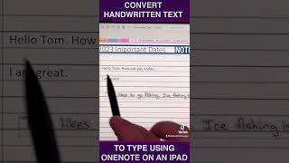 Convert Handwriting To Text in OneNote on iPad #ipad #onenote #onenotetips #digitalplanning screenshot 3