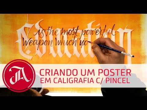 Criando um pôster em caligrafia com pincel