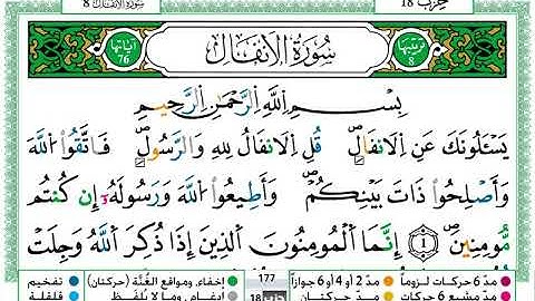 سورة الأنفال/ توفيق النوري ( مكتوبة )