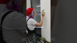painting on textured walls