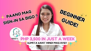 PAANO KUMITA NG ₱(4-6 DIGITS ) ONLINE SA IYONG FREE TIME | PAANO MAG SIGN IN AT MAG UMPISA SA BIGO