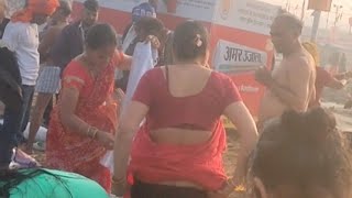 Ganga Snan Video Prayagraj Today