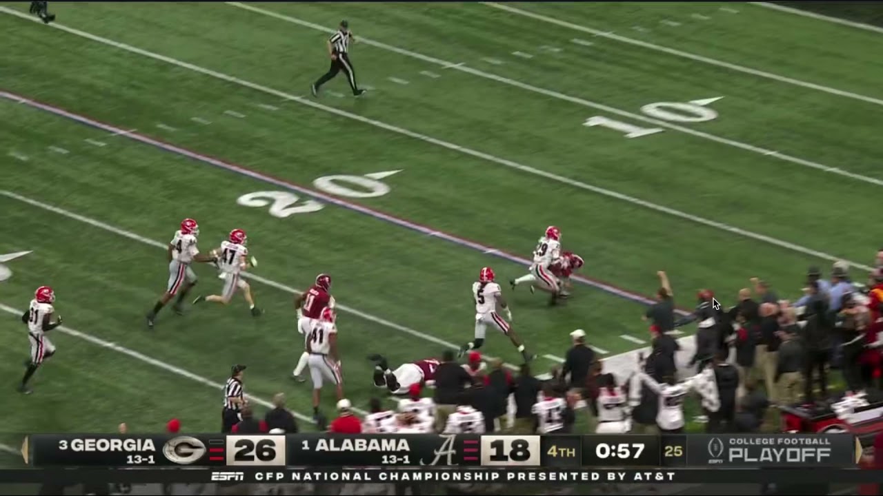 Georgia’s pick-six to the seal the National Championship