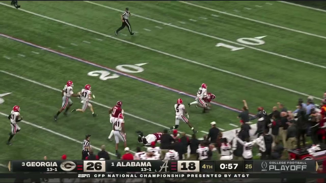 Georgia's pick-six to the seal the National Championship 