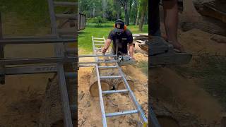 Slicing a Nice Cherry Crotch Coffee Table Sized Log with my Granberg Alaskan Mill! Chainsaw Milling