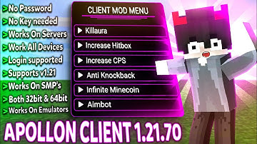 The Most *OP* Hacked Client is Back 😱 | Apollon Client for MCPE 1.21.70