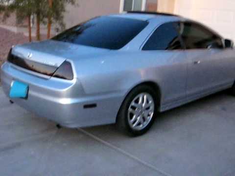 01 honda accord v6 coupe smoked tail lights - YouTube