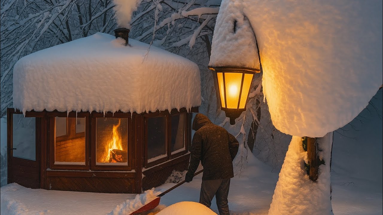Застрял в МЕТЕ на 3 дня в деревянном домике зимой - МОРОЗНАЯ ЗИМА