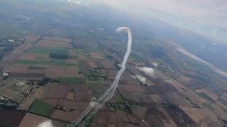 Red Arrows Magnum break over RAF Scampton