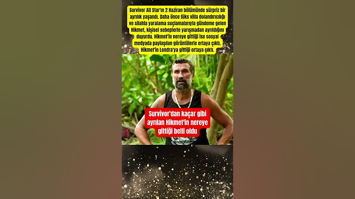 Survivor'dan kaçar gibi ayrılan Hikmet'in nereye gittiği belli oldu #shorts #paraisletmecisi