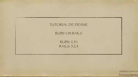 Rails 5 - Autenticación con gema devise: Video 1