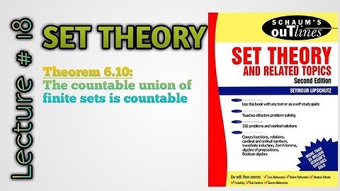 Theorem 6.10 The countable union of finite sets is countable