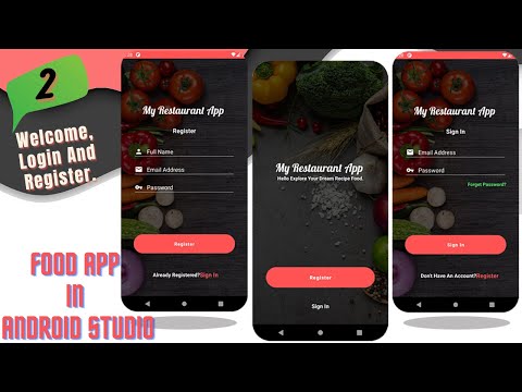 Modern Login And Register In Android Studio | Food App In Android Studio | Food Ordering App Android