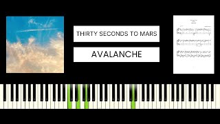 Thirty Seconds To Mars - Avalanche (BEST PIANO TUTORIAL &amp; COVER)