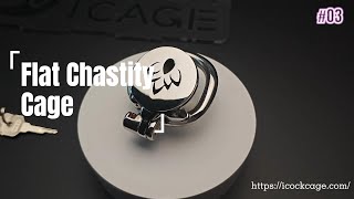 FLAT CHASTITY CAGE MALE WITH INVERTED