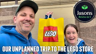 Our unplanned trip to the Lego store, plus we have exciting news!