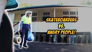SKATERS vs. HATERS #43! | Skateboarders vs. Angry People Skateboarding Compilation