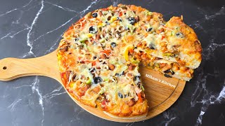 The Best Homemade Chicken Pizza🍕 - Juicy, Soft & Cheesy😋 Recipe #89 screenshot 2