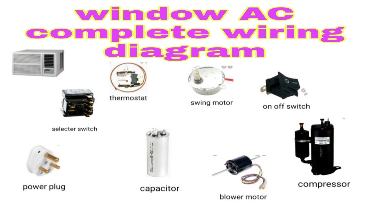 window AC complete wiring diagram.