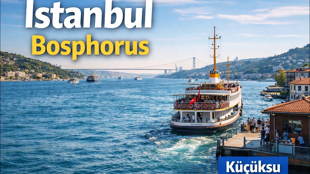 Istanbul Bosphorus Walk 🇹🇷 | İstanbul Boğaz Yürüyüşü | Ferry & Sea Views