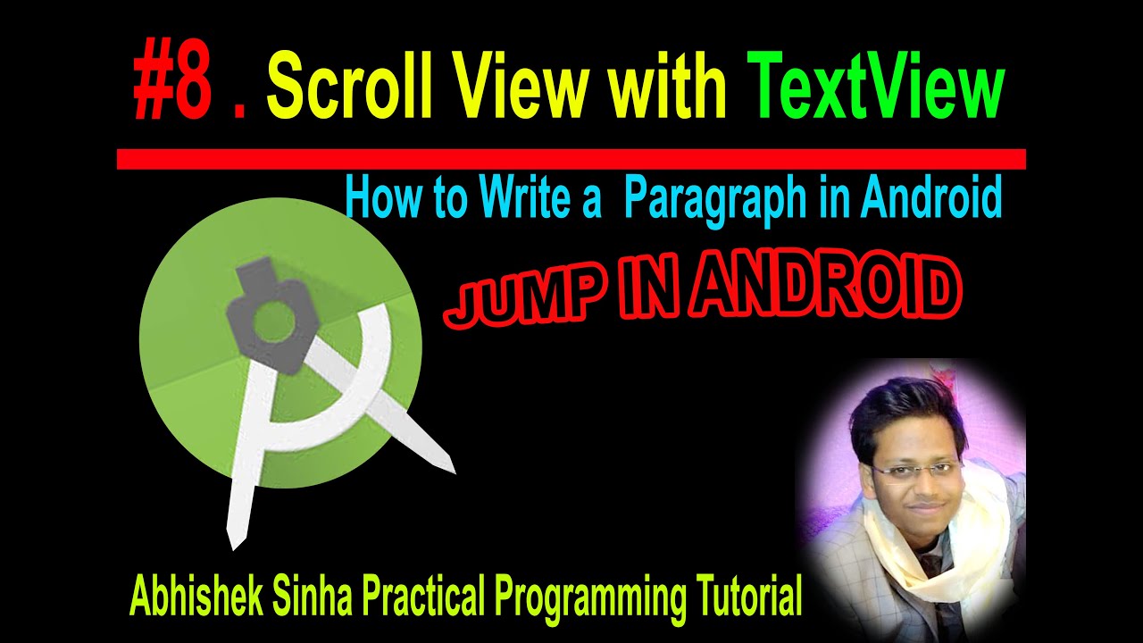 #8 ScrollView With TextView in Android Studio in Hindi by Abhishek ...
