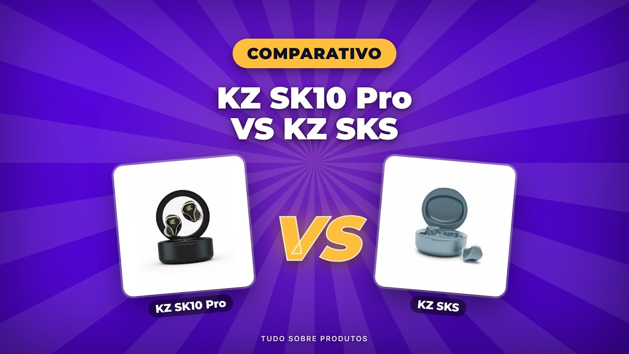 Capa: KZ SK10 Pro vs KZ SKS: O Confronto Definitivo! Qual escolher em 2026?