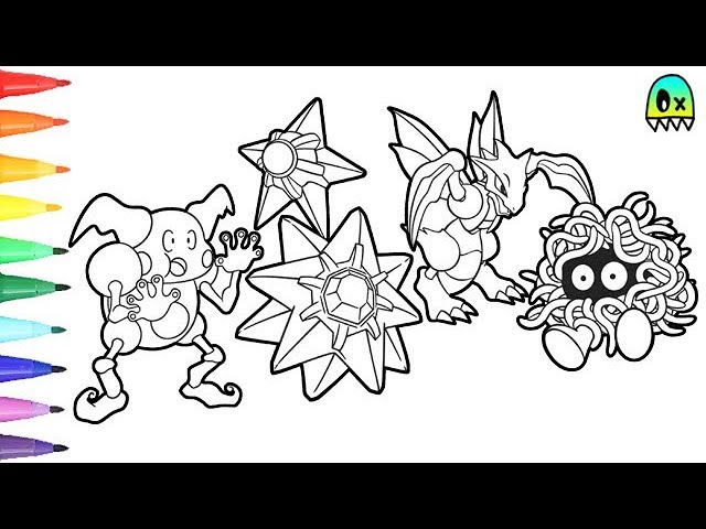 Pokémon coloring book pages for kids speed coloring Ash and
