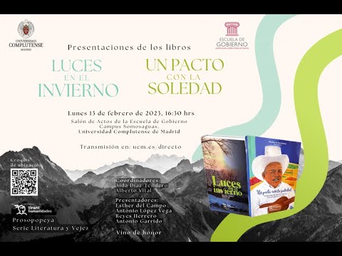 Presentación de los libros Luces en el Invierno y Un pacto con la soledad.