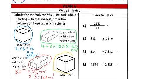 YEAR 6 Mini-maths Video Tutorial - Week 5 - Friday