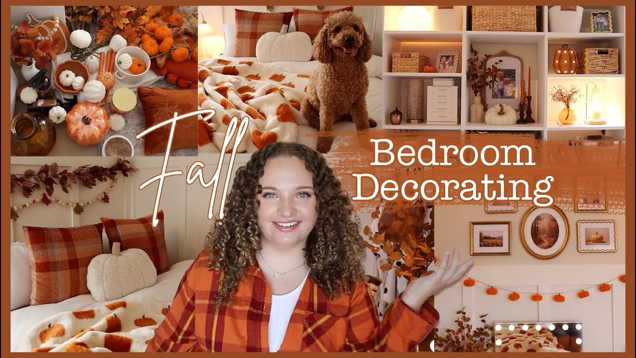 COZY FALL BEDROOM | autumn decorate with me - YouTube