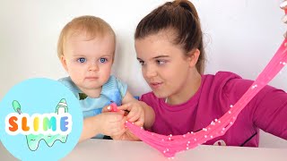 Cute Baby Funny Reaction Playing With Slime First Time Must Watch Eva & Isla