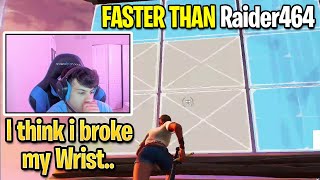 NRG Ronaldo Tries to BREAK HIS WRIST By Editing Faster Than Raider464! (Fortnite)