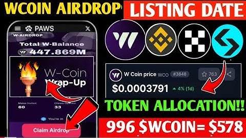 WCoin Finally Announced Listing Date | Wcoin Airdrop New Update | W-Coin Price Prediction Withdrawal