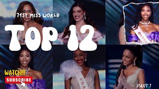 Miss World 2023/24 Top 12 Announcement #missworld #71stmissworld