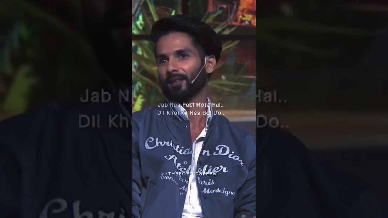 sharif mat bano🙏Shahid kapur best line 