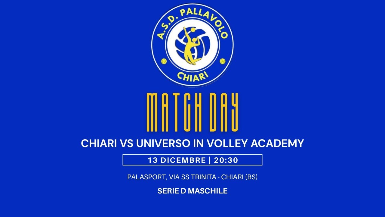A.S.D. Pallavolo Chiari VS Universo in Volley Academy