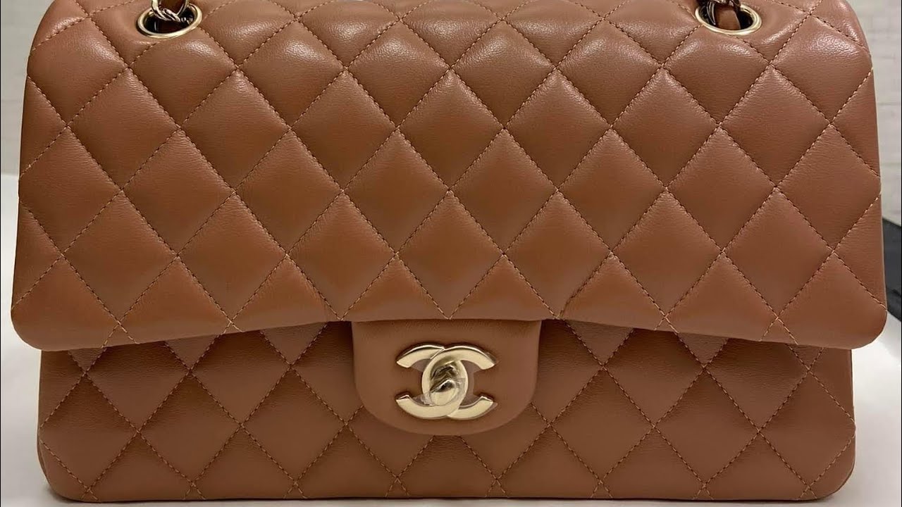 caramel chanel classic flap bag